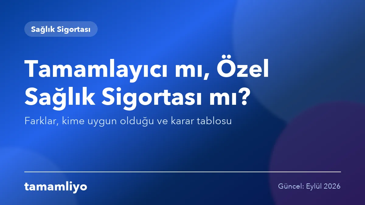 TSS mi Özel Sağlık Sigortası mı? 2026 Farklar ve Kime Uygun